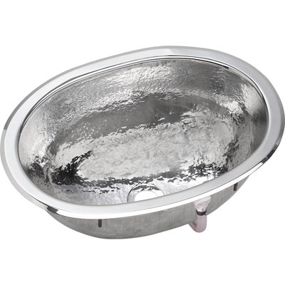 Lavabo de salle de bain ovale à double fixation avec trop-plein Asana
