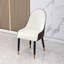 Paire de chaises en cuir pu de style Mid-Century Mid-Century - Blanc et brun moderne avec 2 pieds en cuir et en métal