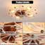 Industrial Modern Remote Control Low Profile Caged Ceiling Fan With Lights, Embedded Ceiling Fan-2053988003