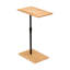 Table de bout en bambou à hauteur réglable en forme de C et canapé à 2 niveaux pour le salon et la chambre à coucher (Rectangle + Rectangle)