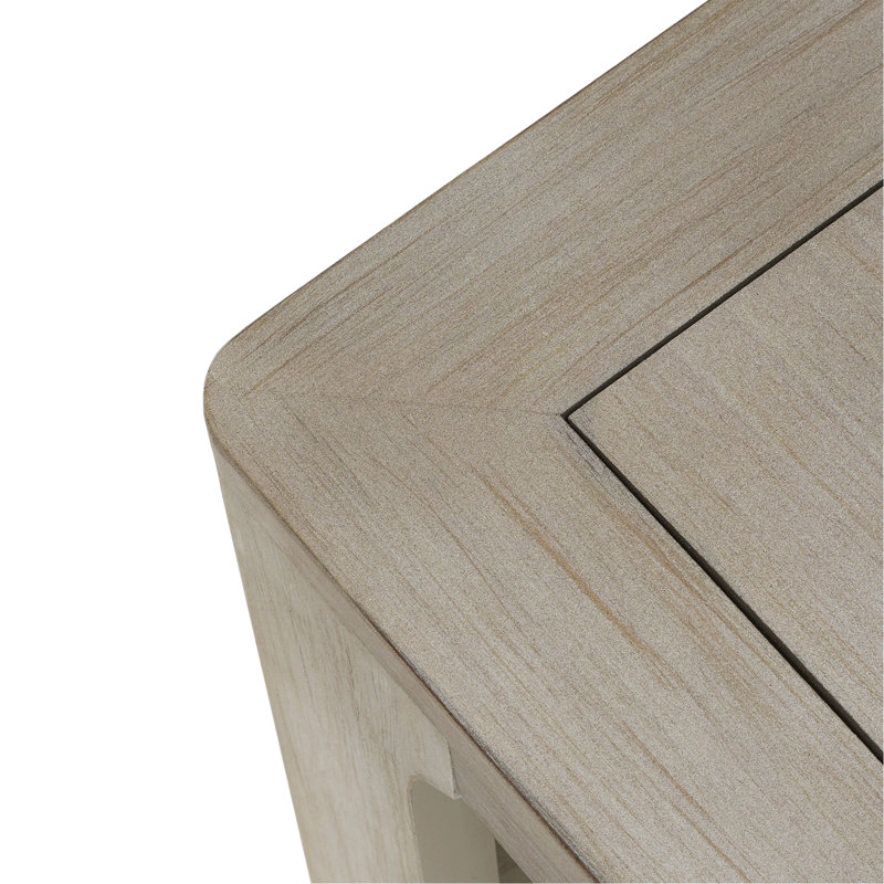 Square Coffee Table With Storage,Light Ash