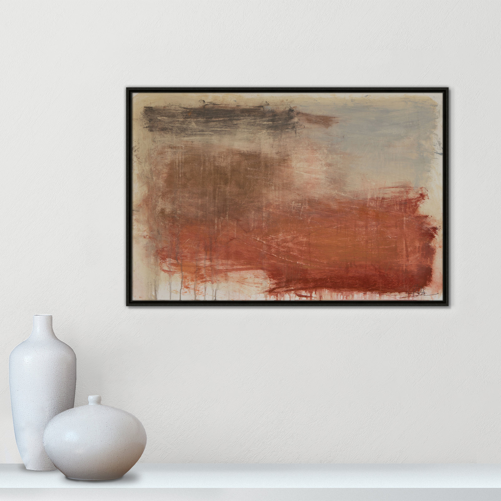 Colin "Autumn Over The Riviera" Print, 25.5" H x 37.5" W, Espresso