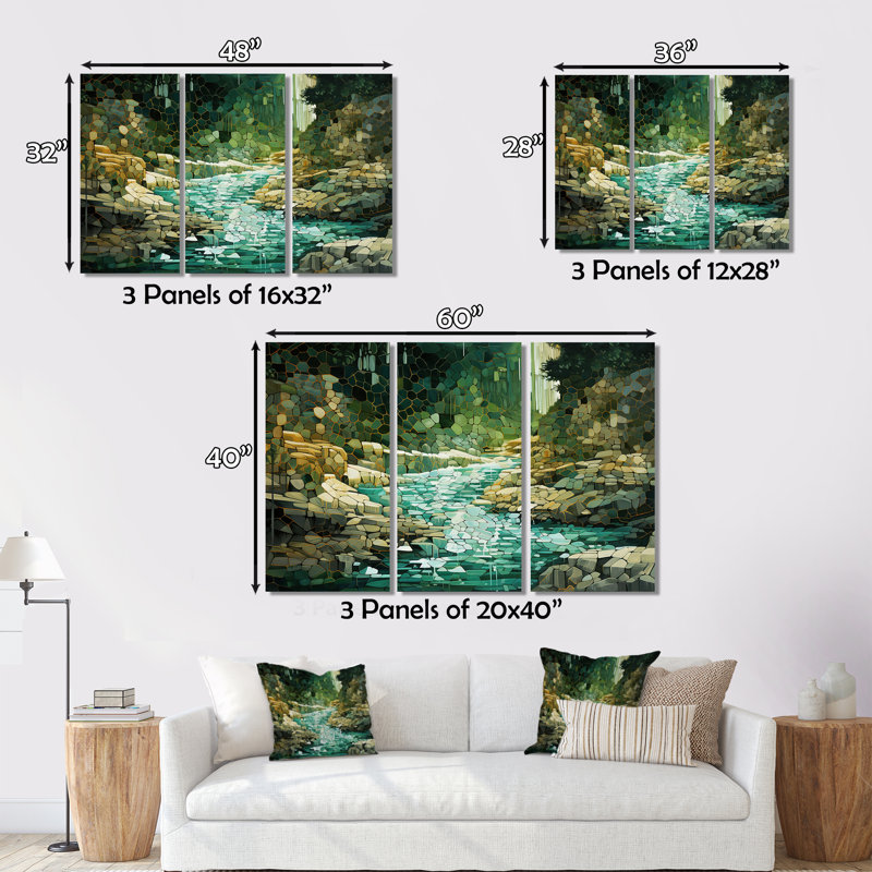 Royalston - ensemble d'impressions sur toile Lacs et rivières, H 28 po x l 36 po x P 1 po