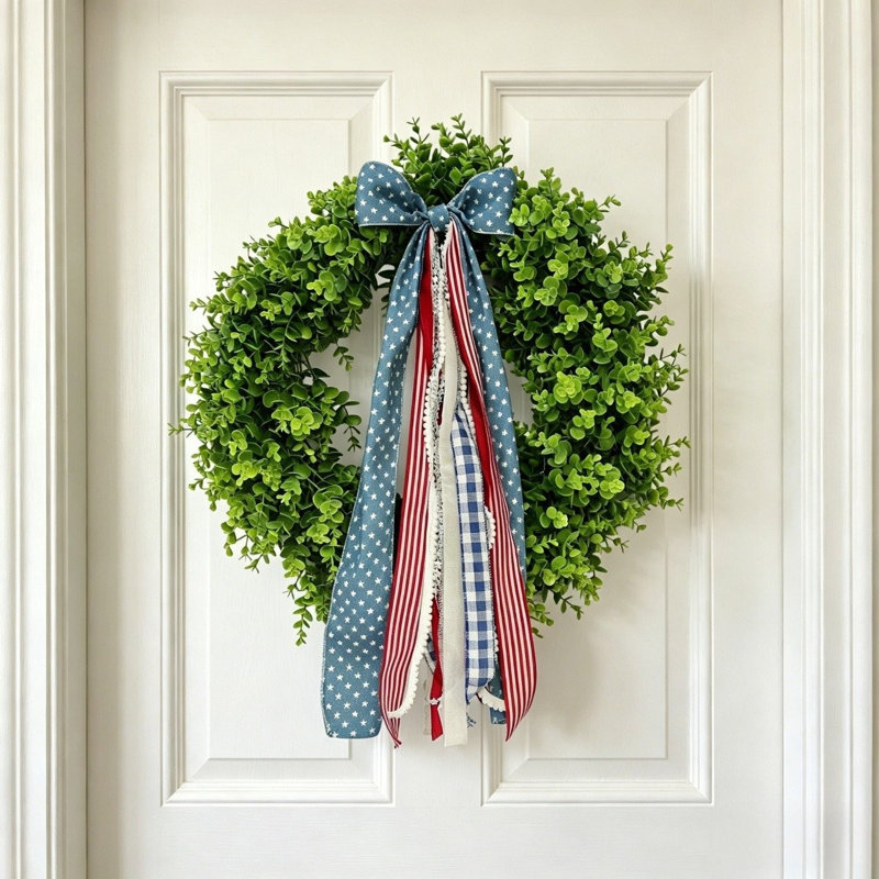 Couronne de peuplier jaune avec nœud rouge / blanc / bleu, B, 1.97 15.75