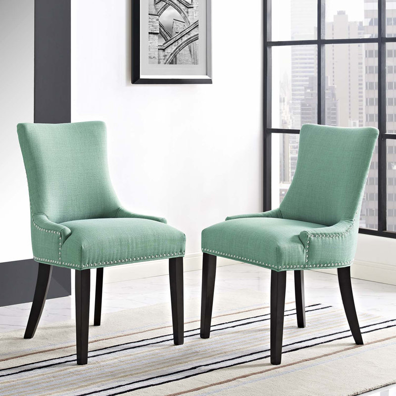 Modway Marquis Fabric Dining Side Chair, Laguna