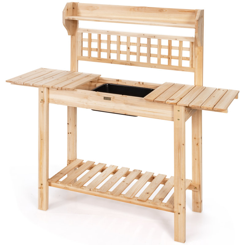 Maida Fir Wood Potting Bench