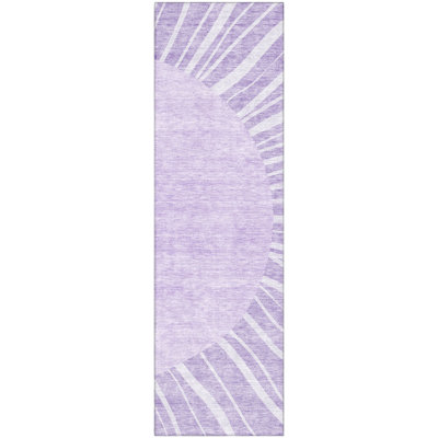 Premium Machine Washable Prisco Lavender Rug