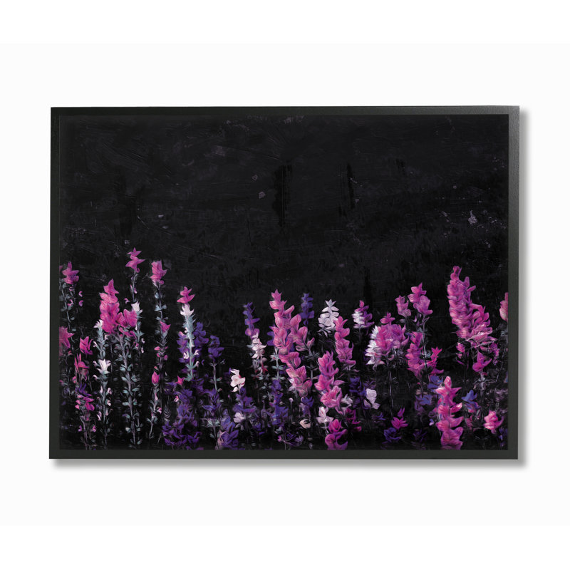 «Flowers on the Ground», impression, H 11 po x l 14 po x P 1,5 po, Giclée encadrée noir minuit