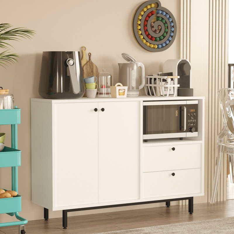 Armoire polyvalente Colesen, Blanc, H 33,46 po x l 34,65 po x P 13,98 po