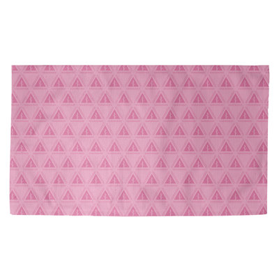 Tapis rose à motif d'arbres minimalistes Barbra