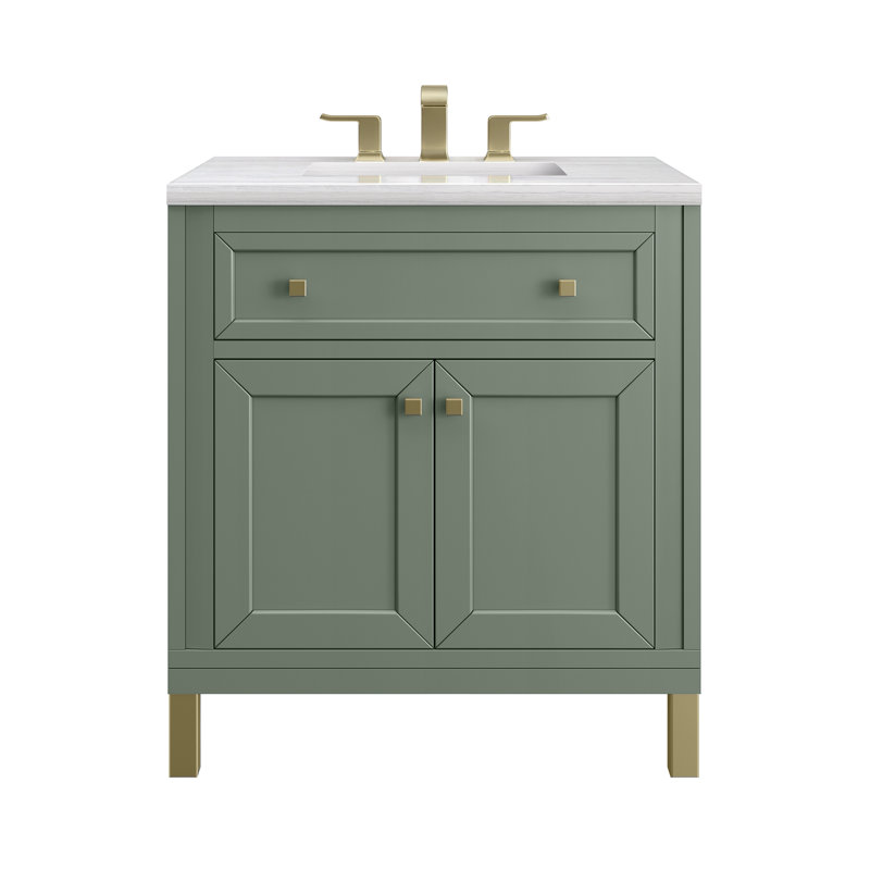 Chicago 30'' W Single Vanity, Smokey Celadon, Tajnar Eclos, 8" Widespread