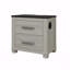 Table de chevet brune