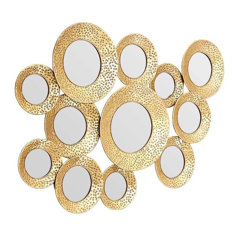 Busireddy Metal Flat Wall Mirror, Gold