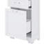 Armoire de rangement autoportante avec deux tiroirs de différentes tailles et tablette peinte-1262907598
