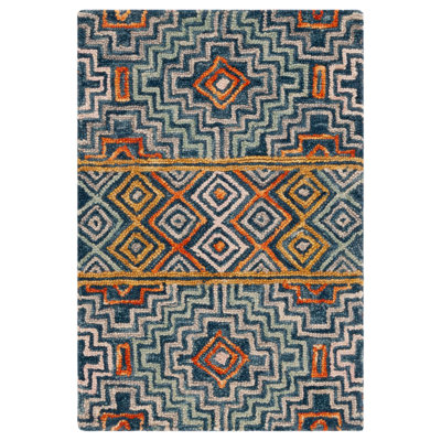 Deyoung Hand Tufted Cotton Geometric Rug