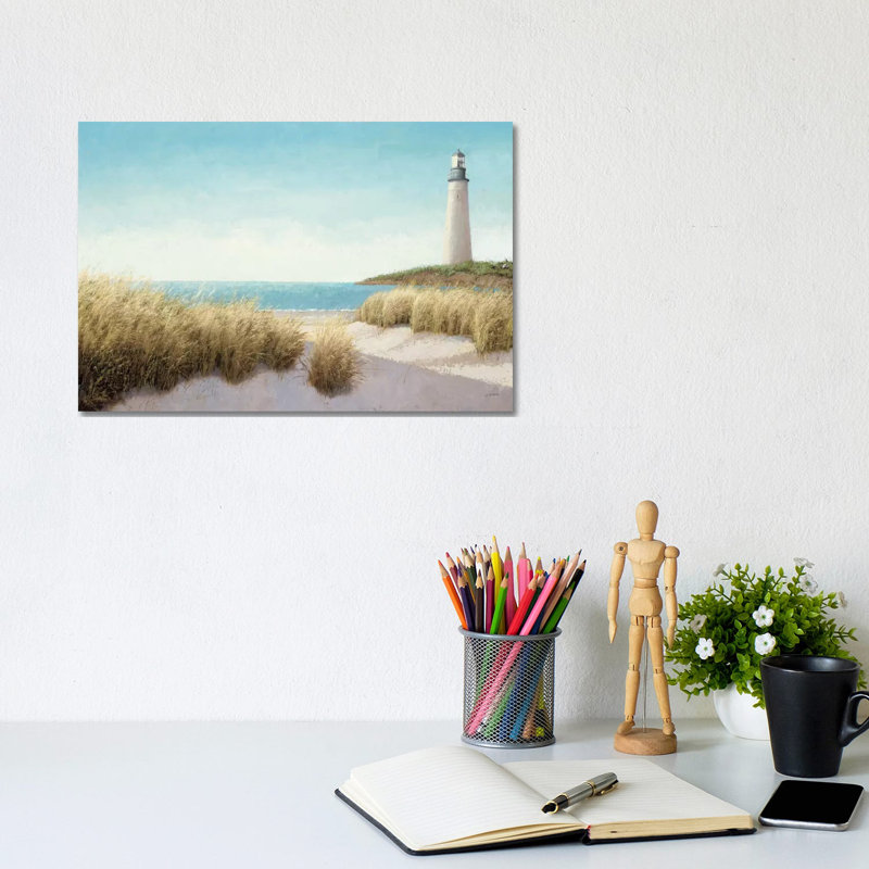Lighthouse By The Sea by James Wiens - Print on Canvas, Wrapped Canvas, 20.32 cm H x 30.48 cm W