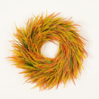 28in. UV Artificial Fall Wheat Grass Wreath