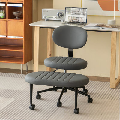 Ergonomic Office Chair – Multi-Position Cross Legged Design For Adults, Swivel Meditation & ADHD Fidget Desk Chair With Back Support & Rolling Base
