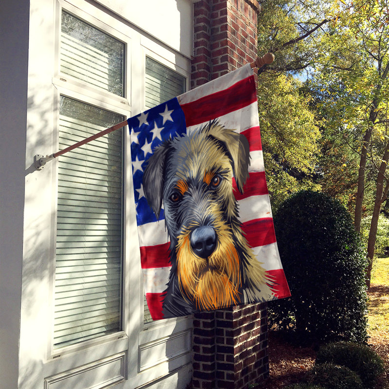 Polyester à 2 côtés 28 x 40 po drapeau maison, Jagdterrier