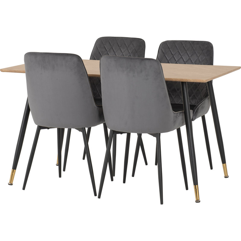 Aathyn 4 - Person Dining Set, Grey