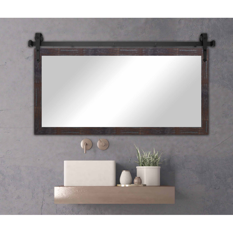 Miroir de salle de bain Ensley, Acier industriel, 30,5 po x 47,5 po
