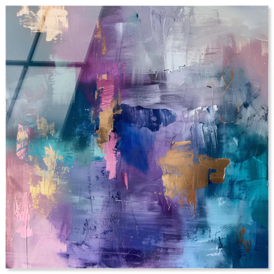 Beautiful Jewels High-Gloss Frameless Acrylic Glass Wall Art Colorful Abstract by Art Remedy, Ready to Hang, 20 x 20
