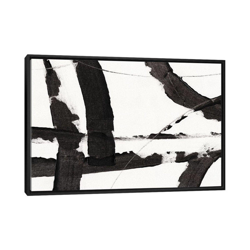 «Obsidian Harmony I» par Timothy O 'Toole, reproduction sur toile tendue sur toile, H 32 po x l 48 po, Toile encadrée, Noir