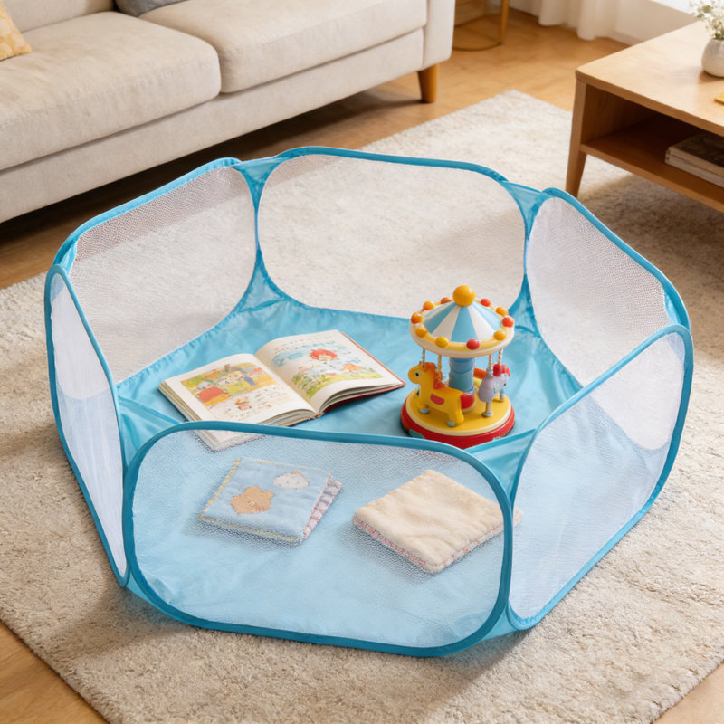 Parc portable semi-ouvert pour animal de compagnie, enclos d'exercice intérieur / extérieur pour petit animal
