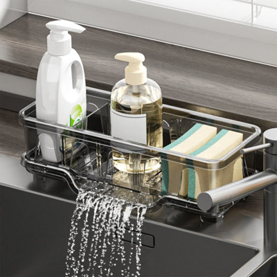 Étagère de rangement pour évier de cuisine Rack Support de rangement compact et élégant pour les salles de processus