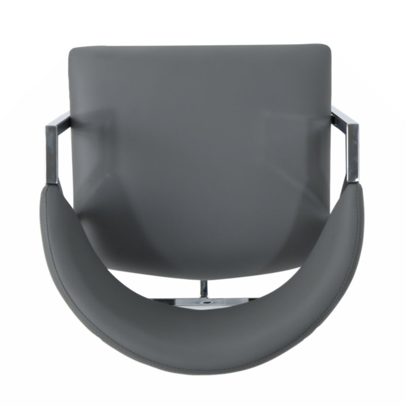 Chaise avec accoudoirs en métal Aeriela, Gris, Argent