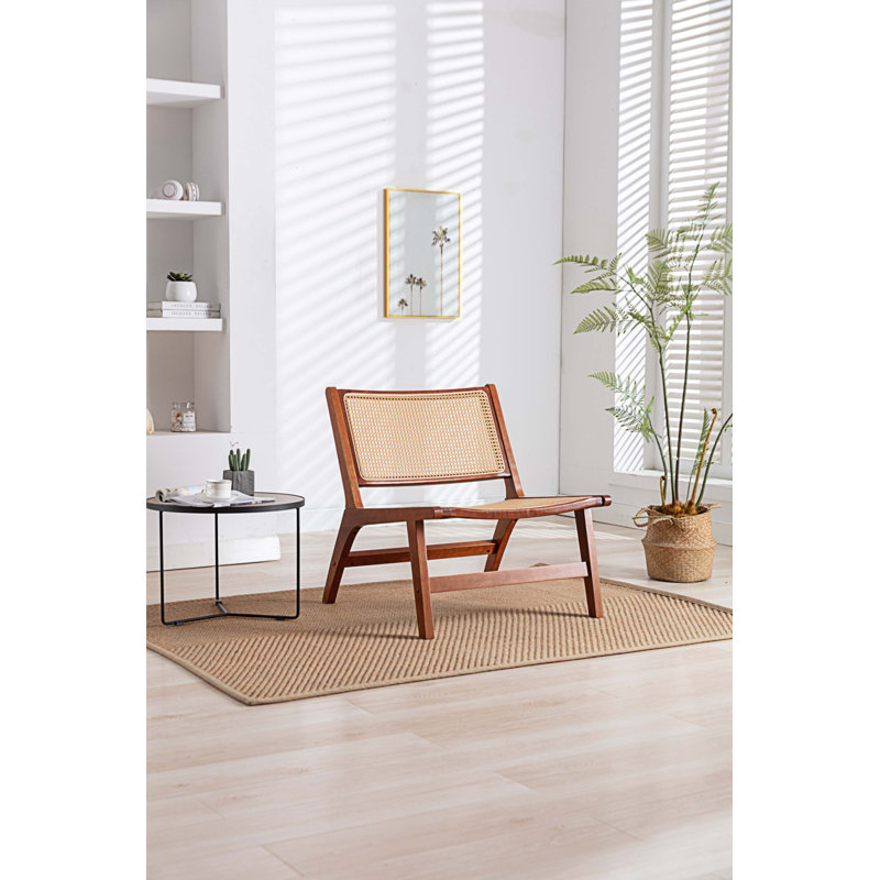 Chaise d'appoint Iviona, Similicuir rotin