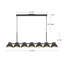 Luminaire suspendu linéaire noir 42 po Atlas