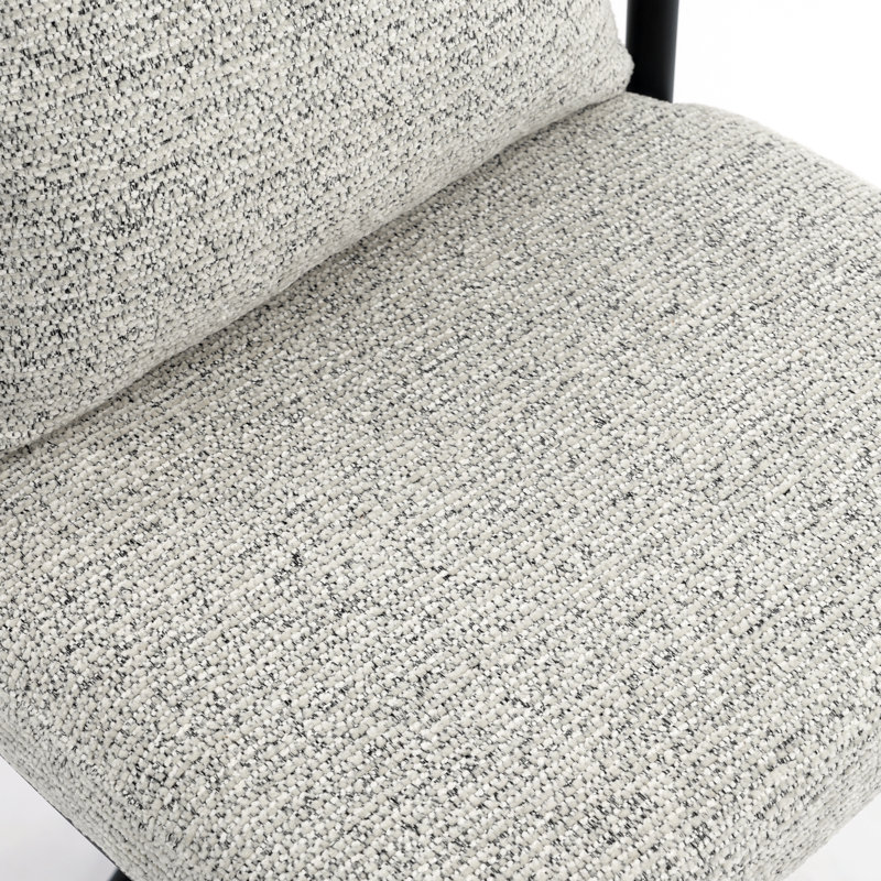 Cindina 26'' Boucle Counter Stools With Backrest & Metal Frame, Modern Upholstered Bar Chairs For Kitchen Island, Gray