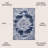 Pruden Ornate Medallion Modern Navy/Ivory Rug-443753862
