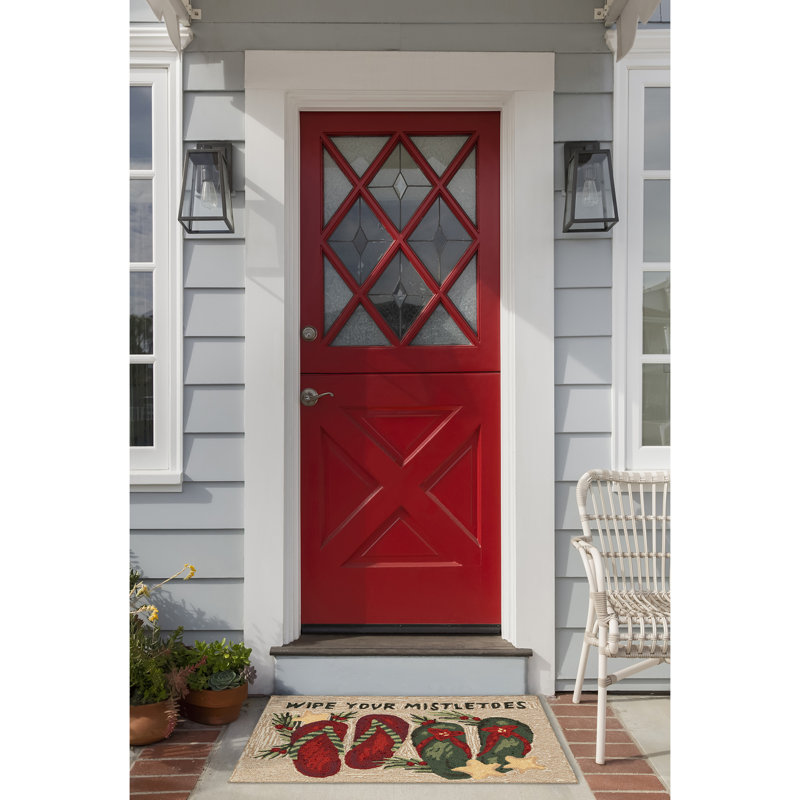 Tapis de cuisine Judilynn Frontporch Mistletoes, Rectangle 1 pi 8 po x 2 pi 6 po