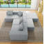 Canapé modulaire, canapé modulaire avec 2 repose-pieds pour le salon