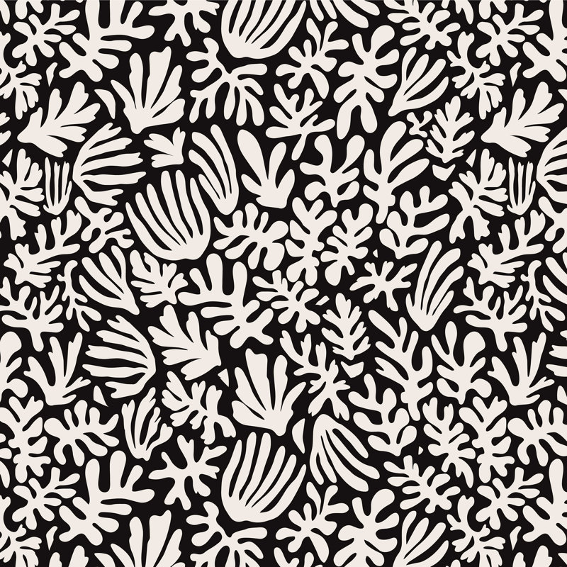 «Aymeline Avenie Matisse Inspired Shapes Black I» par Serena Archetti - reproduction d'art sur toile tendue