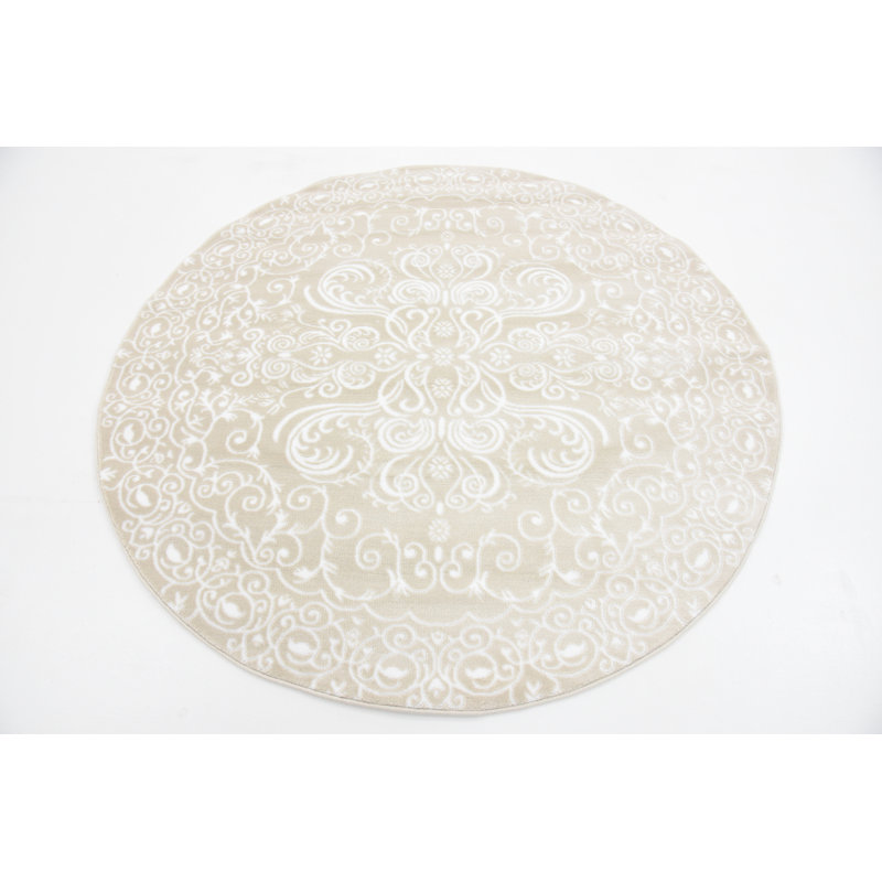 Anah Oriental Indoor Rug, Round 5'