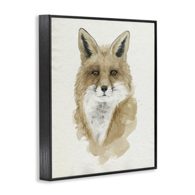 Portrait de renard aquarelle minimal, estampe numérique, design par Grace Popp