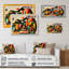 «Futuristic Cityscape with Trees II», reproduction sur toile-86829517-86829522