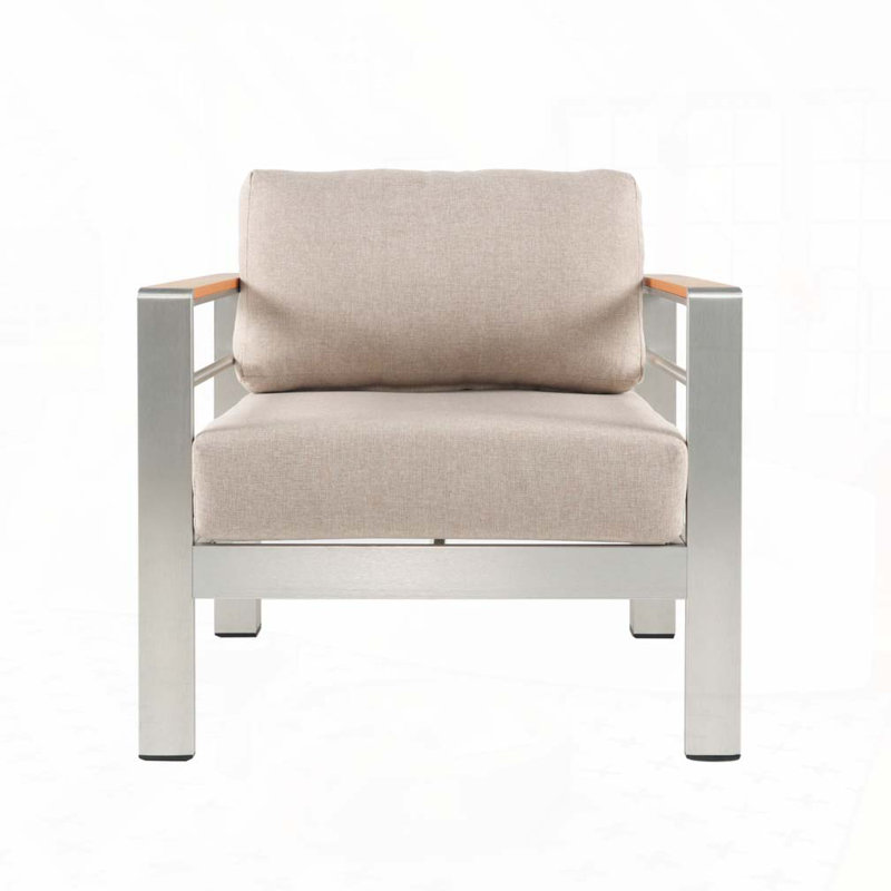 Fauteuil club d'extérieur en aluminium pour patio