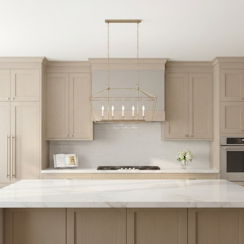 Dianna 5 - Light Chandelier, Satin Brass