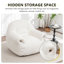 Fauteuil à billes avec accoudoirs de rangement en velours pour adulte l 42,5 po Compression-1321051446-1337177052