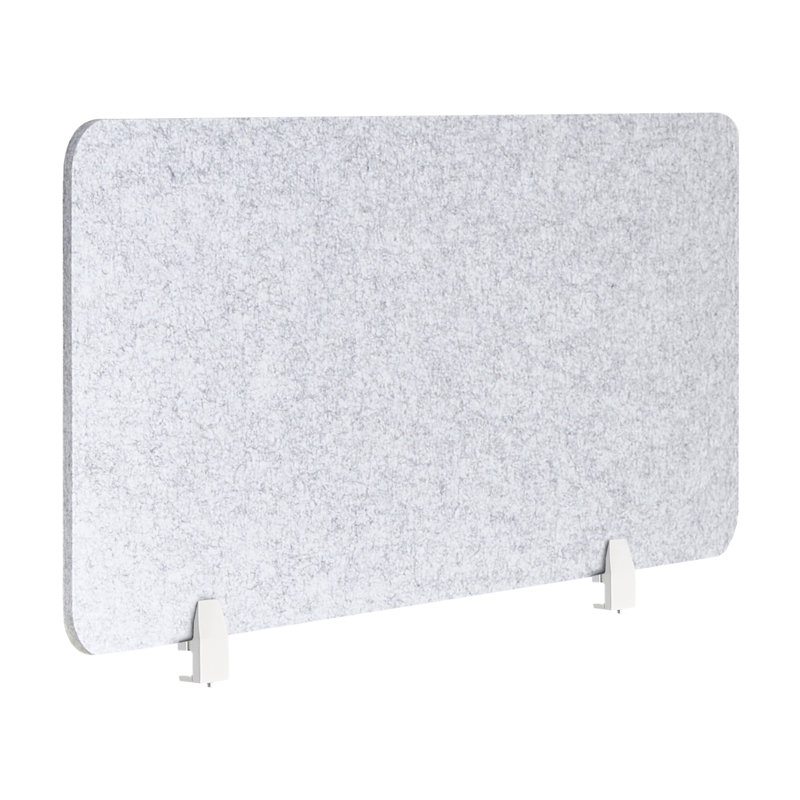 Desk Screen WALLY Green, 50cm H x 120cm W x 1cm D, Grey