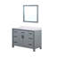Meuble-lavabo gris foncé 48 po X P 22 po D, plateau en marbre de culture et 34 po Miroir