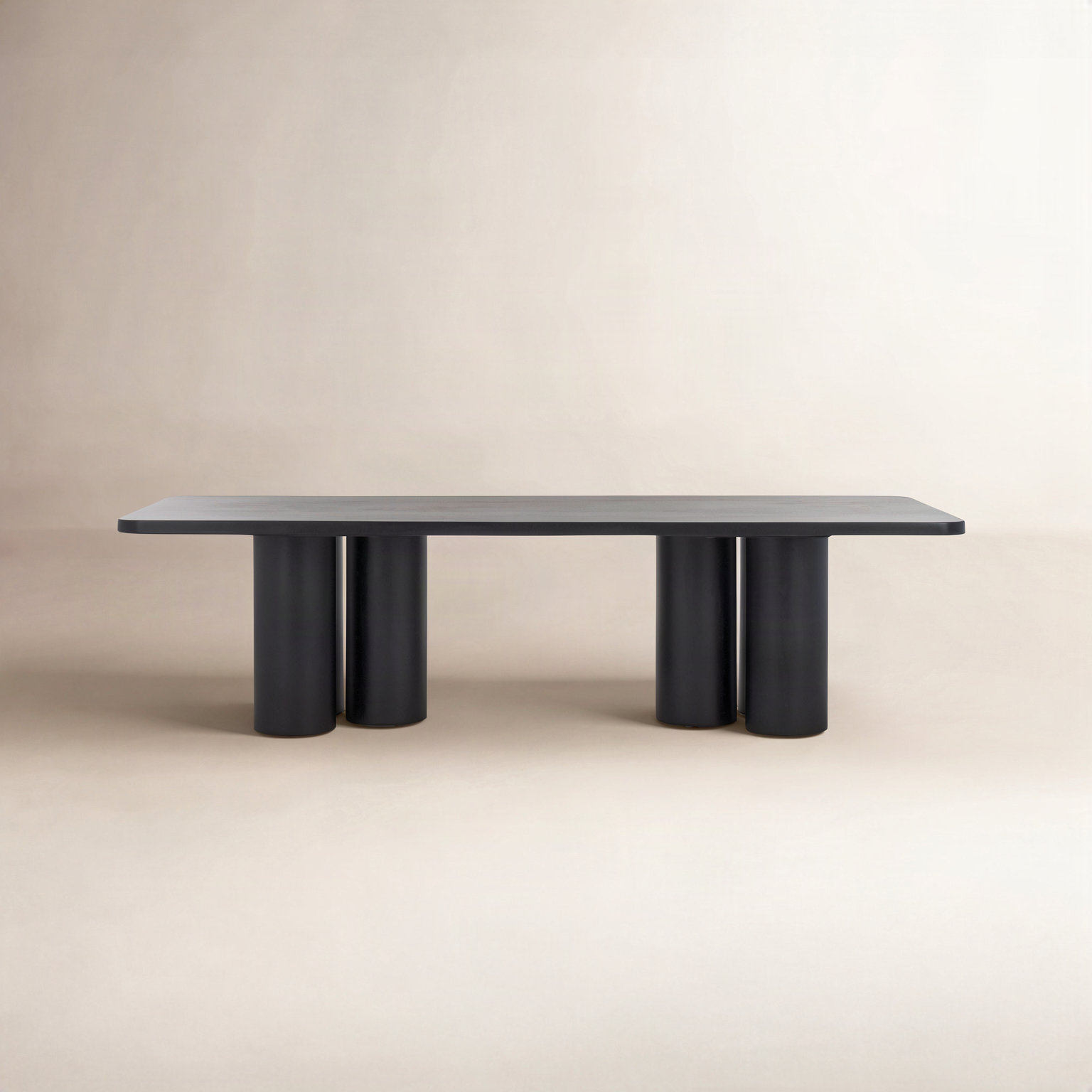 Pompano Solid Wood Single Coffee Table, Black