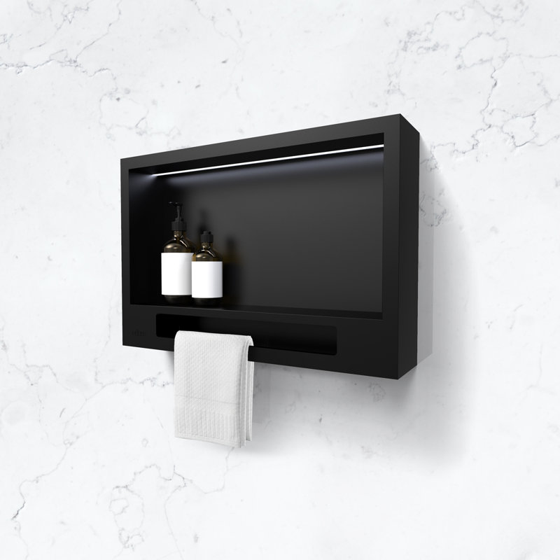 Niche de douche 23 "Odyssey, Noir mat
