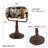 Rosalind Wheeler Tiffany Style Bankers Lamp-Stained Glass Butterfly Design Table or Desk Light LED Bulb Included-Vintage Look Colorful Accent Decor