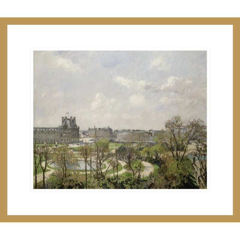 «Jardin des Tuileries Spring Morning» par Camille Pissarro, impression giclée sur cadre, H 17,75 po x l 20,8 po