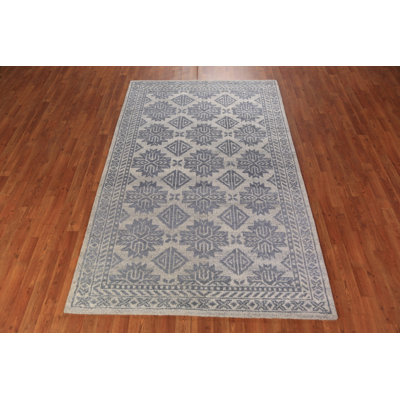 Tapis moderne marocain à motif géométrique indien 5 x 8